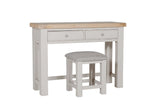 Taupe Wooden 2 Drawer Dressing Table Desk Oak Top