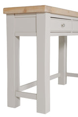 Taupe Wooden 2 Drawer Dressing Table Desk Oak Top