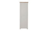 Taupe Painted Wooden 2 Door Double Wardrobe Oak Top