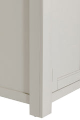 Taupe Painted Wooden 2 Door Double Wardrobe Oak Top