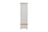 Taupe Wooden 3 Door 3 Drawer Triple Wardrobe Oak Top