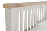Taupe Wooden Low Footend King Size Bed Oak Top