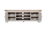 Taupe Wooden Large 2 Door Media TV Entertainment Unit
