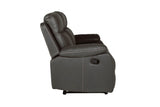 Dark Grey Fabric 3 Seater Manual Recliner Sofa