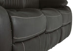 Dark Grey Fabric 3 Seater Manual Recliner Sofa