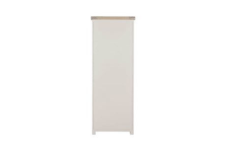 Taupe Wooden Tall Bookcase Oak Top with Cabinet Door