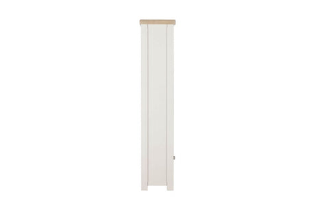 Taupe Wooden Tall Bookcase Oak Top with Cabinet Door