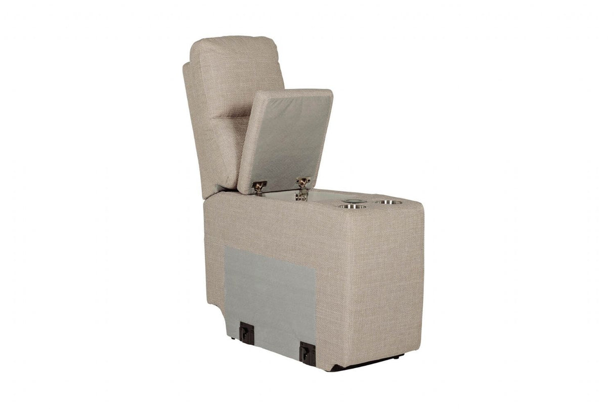 Russo Console Sectional (with usb charger) Mushroom
