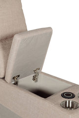 Russo Console Sectional (with usb charger) Mushroom