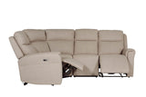 Mushroom Fabric Large Electric Corner Recliner Sofa