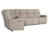 Mushroom Fabric Large Electric Corner Recliner Sofa