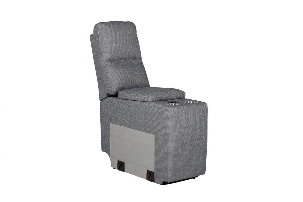 Russo Console Sectional (with usb charger) Charcoal