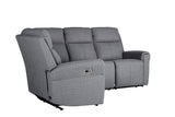 Charcoal Fabric Large Corner Group Electric Recliner Sofa