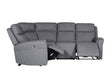 Charcoal Fabric Large Corner Group Electric Recliner Sofa