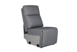 Russo Armless Sectional Charcoal