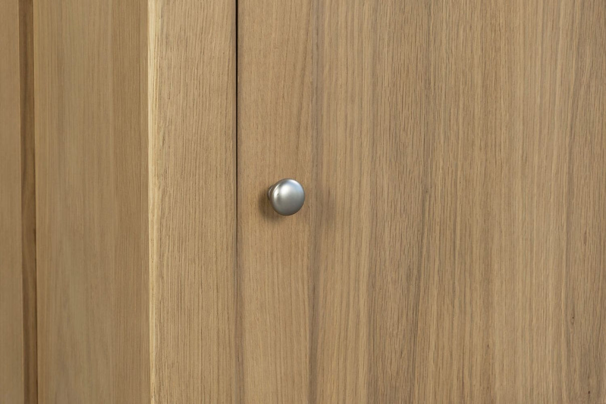 Natural Oak Tall 5 Open Shelves Bookcase