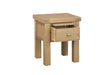 Natural Oak End Lamp Table with Drawer