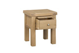 Natural Oak End Lamp Table with Drawer