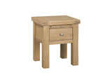 Natural Oak End Lamp Table with Drawer