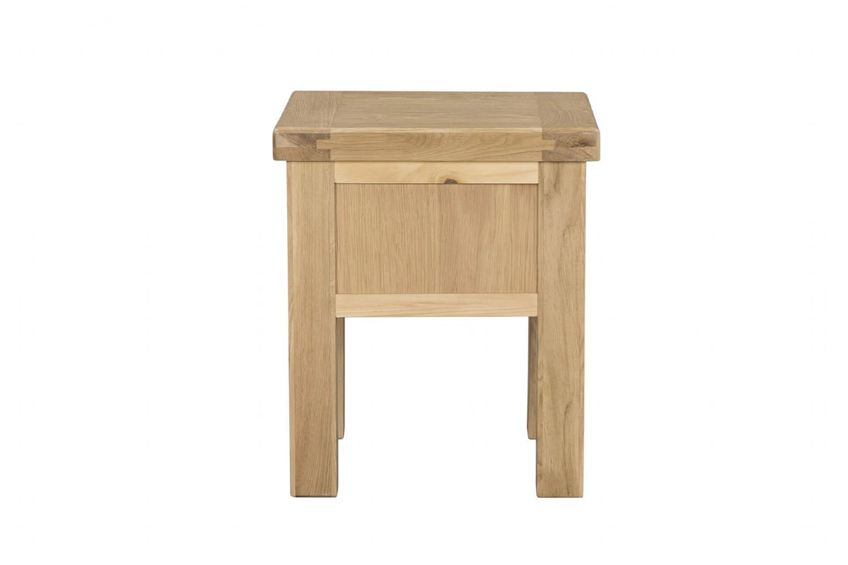 Natural Oak End Lamp Table with Drawer