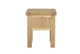 Natural Oak End Lamp Table with Drawer
