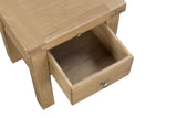Natural Oak End Lamp Table with Drawer