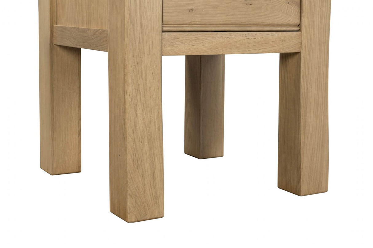 Natural Oak End Lamp Table with Drawer