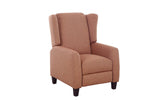 Rust Polyester Recliner Chair with Pushback Seat
