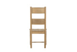 Natural Oak Ladder Back Dining Chair with Solid Seat