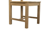 Natural Oak Ladder Back Dining Chair with Solid Seat