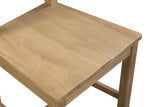 Natural Oak Ladder Back Dining Chair with Solid Seat
