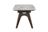 Grey Marble Effect Large Extending Dining Table 180 to 260cm