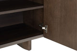 Brown Wood Marble Effect Top Large 3 Door 3 Drawer Sideboard