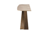 Brown Marble Effect Top Console Table with Metal Base