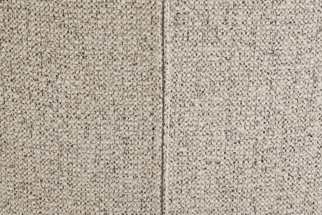 Mocha Fabric and Leather Dining Chair with Brushed Metal Legs