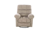 Latte Textured Fabric Glider Swivel Recliner Chair