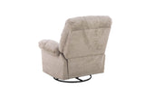 Latte Textured Fabric Glider Swivel Recliner Chair