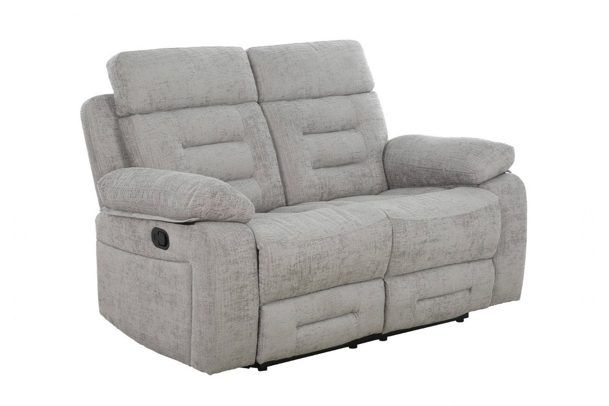 Wilbur 2 Seater Manual Recliner Grey