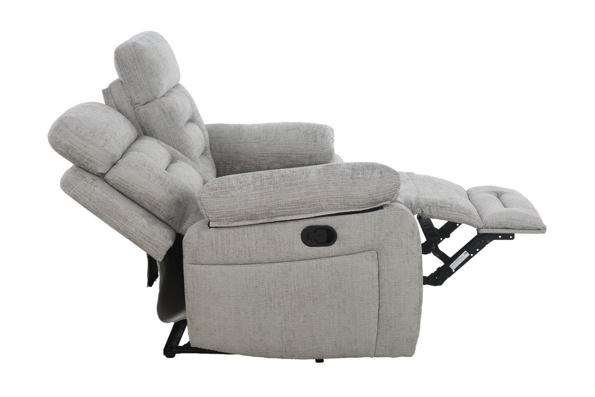 Wilbur 2 Seater Manual Recliner Grey