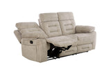 Wilbur 3 Seater Manual Recliner Latte