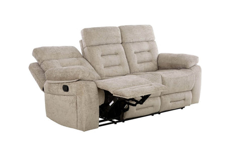 Wilbur 3 Seater Manual Recliner Latte