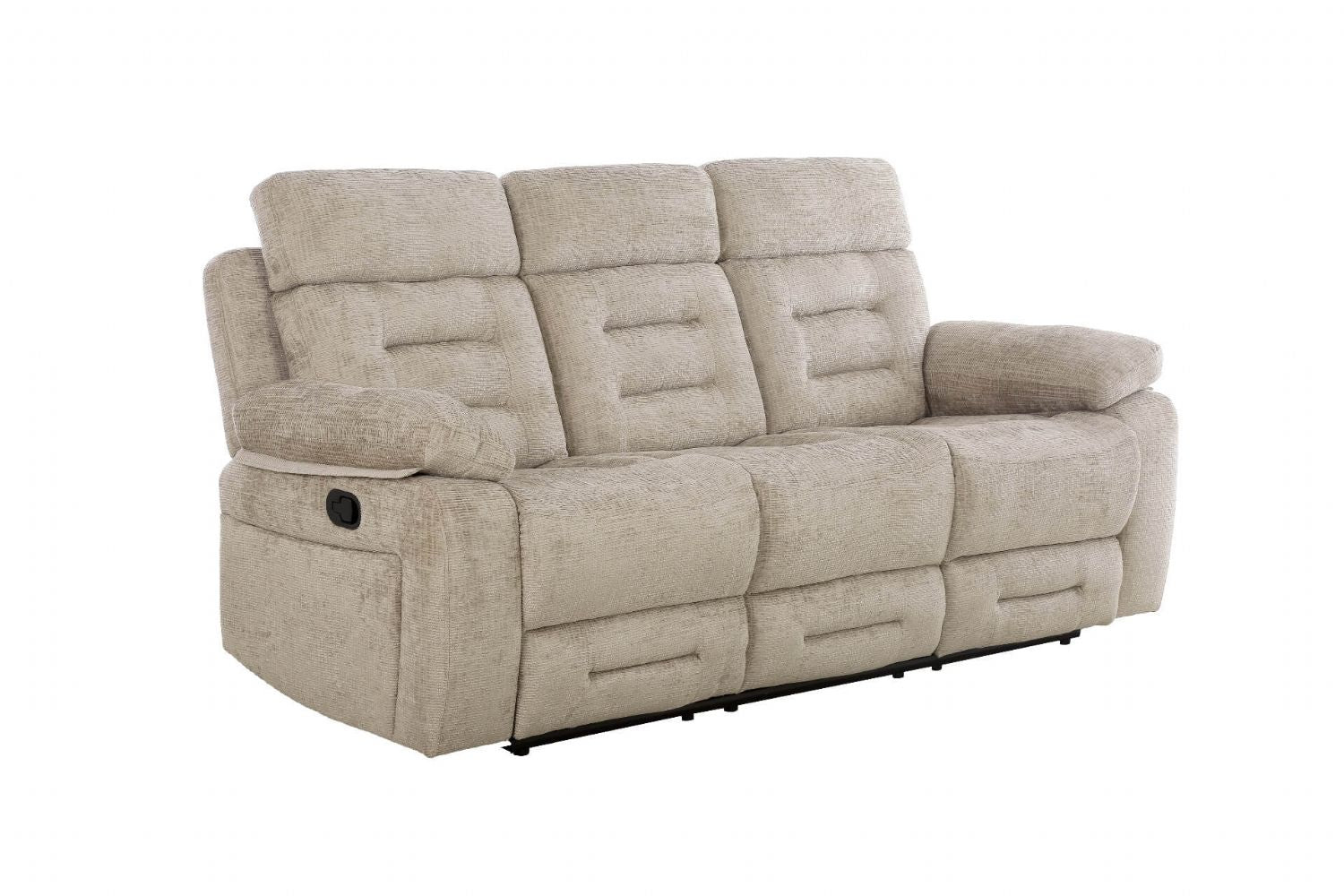 Wilbur 3 Seater Manual Recliner Latte