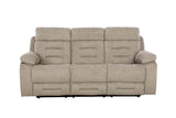 Wilbur 3 Seater Manual Recliner Latte