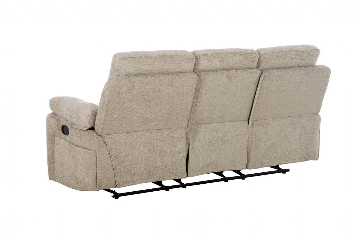 Wilbur 3 Seater Manual Recliner Latte