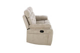 Wilbur 3 Seater Manual Recliner Latte