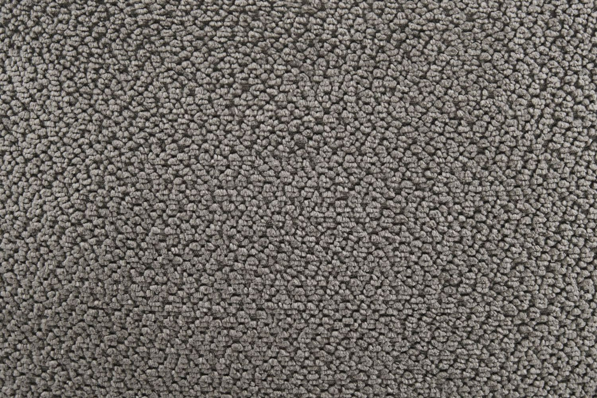 Grey Mocha Fabric Upholstered Swivel Dining Chair with Powder Coated Legs