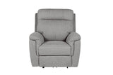 Grey Textured Fabric Electric Recliner Chair with USB Ports