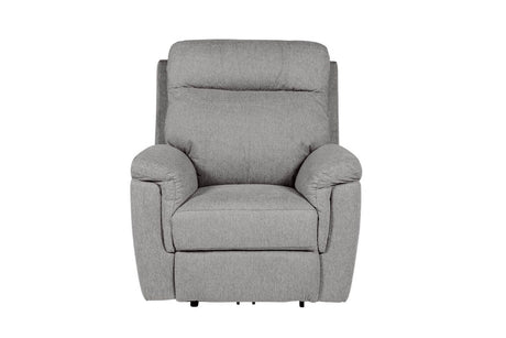 Grey Textured Fabric Electric Recliner Chair with USB Ports