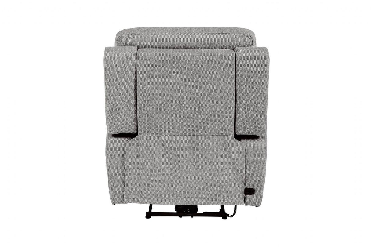 Grey Textured Fabric Electric Recliner Chair with USB Ports