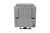 Grey Textured Fabric Electric Recliner Chair with USB Ports